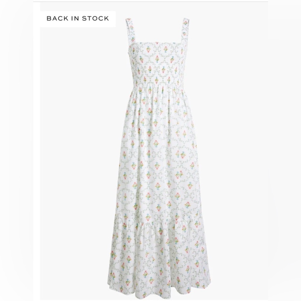 Anjuli Nap Dress in Pastel Trellis Cotton
